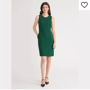 Ann Taylor LOFT Vibrant Green Classic Shift Dress